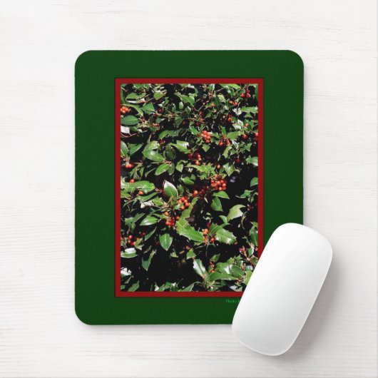 Holly & Berries Mousepad Muismat (Met muis)