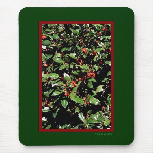 Holly & Berries Mousepad Muismat (Voorkant)