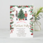 Holly Berries Nutcrackers Company Christmas Kaart (Staand voorkant)