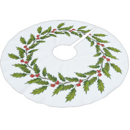 Holly Berries Ontwerpkerstboomrok Kerstboom Rok