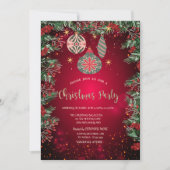 Holly Berries Ornamenten Red Company Kerst Kaart (Voorkant)