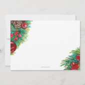 Holly Berries Pine Cone Holiday Moving Aankondiging (Achterkant)