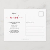  Holly Berries Pine Cone Holiday Moving Aankondigingskaart (Achterkant)