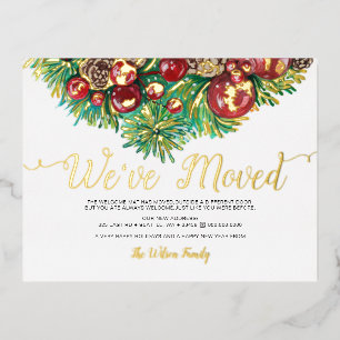  Holly Berries Pine Cone Moving Folie Feestdagen Briefkaart