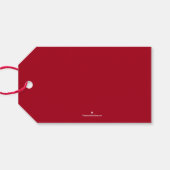 Holly Berries Pine Merry Kerstmis Cadeaulabel (Achterkant Horizontaal)