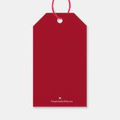 Holly Berries Pine Merry Kerstmis Cadeaulabel (Achterkant)