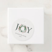 Holly Berries Pine Tree Joy Kerstmis Wreater Bedankjes Labels (In situ)