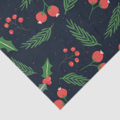 Holly Berries Pine Winter Foliage Tissuepapier (Detail)