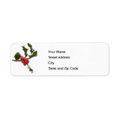Holly Berries Return Address Label (Voorkant)