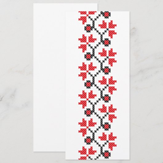 Holly Berries Rode bloem kruisstitch (Voorkant / Achterkant)