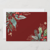 Holly Berries schetste Kerstmis 2 foto's Holiday Kaart (Achterkant)