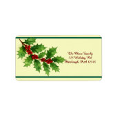 Holly & Berries shipping Etiket (Voorkant)