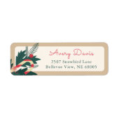 Holly Berries Snoep Stick Kerstvakantie Etiket (Voorkant)
