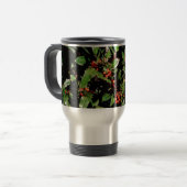 Holly & Berries Travel Mug Reisbeker (Voorkant links)