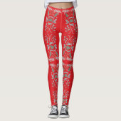 Holly Berries VloerLijst Leggings (Voorkant)