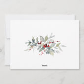 Holly Berries Vrolijk Kerstfeest 2 Fotocollage Feestdagenkaart (Achterkant)