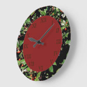 Holly & Berries Wall Clock Grote Klok (Hoek)