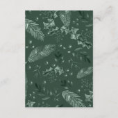 Holly Berries Winter bruiloft Informatiekaartje (Achterkant)