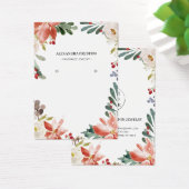 Holly Berries Winter Floral Earring Display Kaart (Bureau)