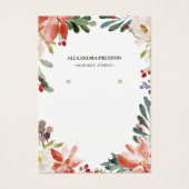 Holly Berries Winter Floral Earring Display Kaart (Voorkant)
