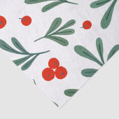 Holly Berries Winter Plant Naadloos Patroon Tissuepapier (Detail)