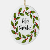 Holly Berries Wreath Design Ornament (Rechts)