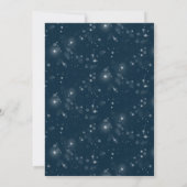 Holly Berries Wreath Winter Blue Kerstparty Kaart (Achterkant)