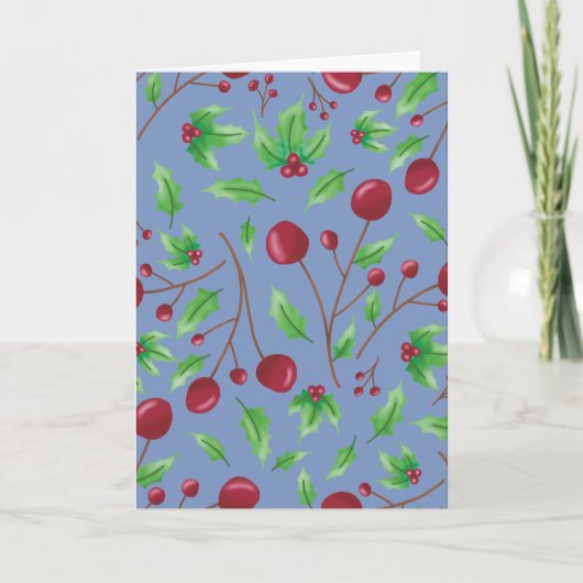 Holly Berry 2026 Feestdagen Kaart (Voorkant)