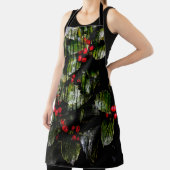 Holly Berry All over print Apron Schort (Insitu)