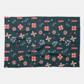 Holly Berry Art Pattern Kerstkunst Kandle Art C Theedoek (Horizontaal)