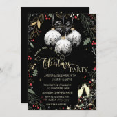 Holly Berry, Ballen, Glasbedrijf Kerstfeest Kaart (Voorkant / Achterkant)