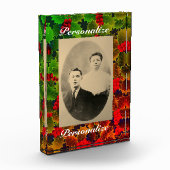 Holly berry bladeren gloeiende winter rood groen fotoblokken (Links)