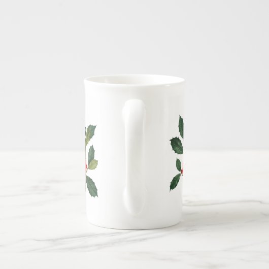 Holly Berry Bone China Tea Mok (Achterkant)