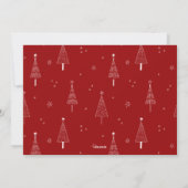 Holly Berry Bouquet Kerstfoto rood plat Feestdagenkaart (Achterkant)