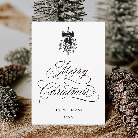 Holly Berry Bouquet Romantische Kerstfoto Flat Feestdagenkaart