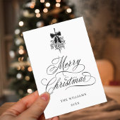 Holly Berry Bouquet Romantische Kerstfoto Flat Feestdagenkaart