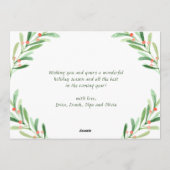 Holly Berry Branch 3 PHOTO kerstgroet Feestdagenkaart (Achterkant)