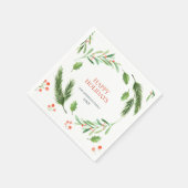 Holly Berry Branch Kerst PARTY Papier Servet (Hoek)