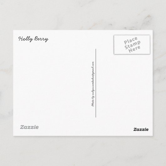 Holly Berry Briefkaart (Achterkant)
