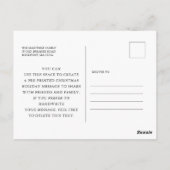 Holly Berry Briefkaart met kerstfeestdag (Achterkant)