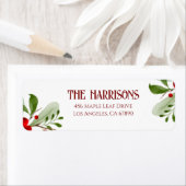 Holly Berry Christmas Holiday Custom Etiket (Insitu)