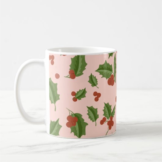 Holly Berry Christmas Mug Koffiemok (Links)