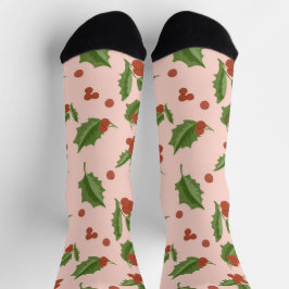 Holly Berry Christmas Socks Sokken