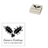 Holly Berry Custom Kerst Rubber Art Stamp Rubberstempel (Gestempeld)