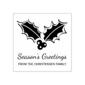 Holly Berry Custom Kerst Rubber Art Stamp Rubberstempel (Afrduk)