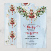 Holly Berry December Geboorte Bloem Fairy Verjaard Kaart (Voorkant / Achterkant)