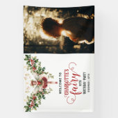 Holly Berry December Geboorte Bloem Fairy Verjaard Spandoek