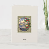  Holly Berry Decorative Christmas Border Kaart (Achterkant)