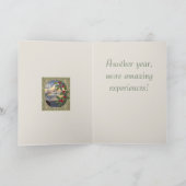  Holly Berry Decorative Christmas Border Kaart (Binnen)