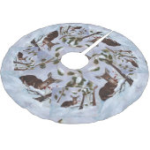 Holly Berry Deer Kerstboom Rok (Gekanteld)